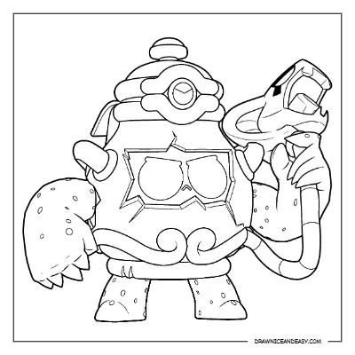 Canopic 8-Bit Brawl Stars Coloring Pages (Skin) Coloring Page – Free PDF coloring page preview