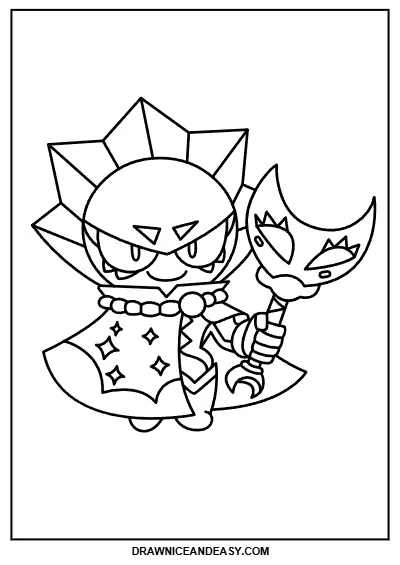 Cute Sirius Brawl Stars Coloring Page – Free PDF coloring page preview