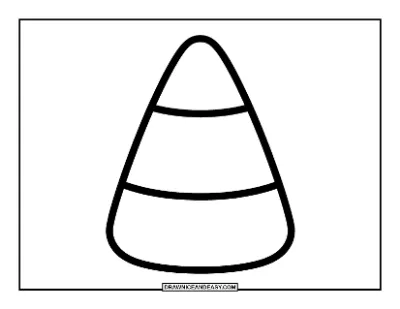 Easy Candy Corn Coloring Page for Preschoolers coloring page preview