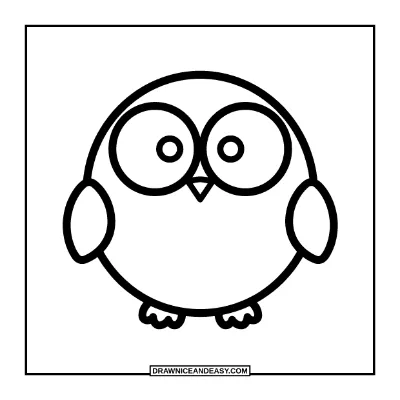 Easy Owl Coloring Page for Toddlers coloring page preview