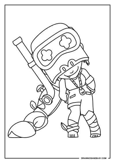 Alli Brawl Stars Coloring Page – Free PDF coloring page preview