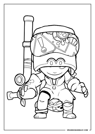 Graffiti Alli Brawl Stars Coloring Page – Free PDF coloring page preview