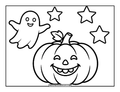 Halloween Morning Work Coloring Page coloring page preview