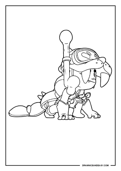 Hunter Alli Brawl Stars Coloring Page (Download) Coloring Page – Free PDF coloring page preview