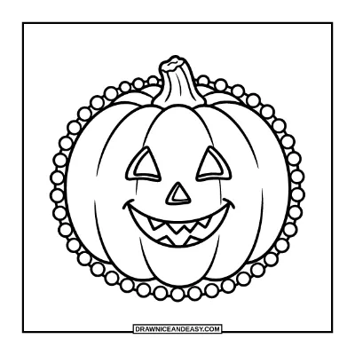 Jack-o'-Lantern Pumpkin Cookie coloring page preview