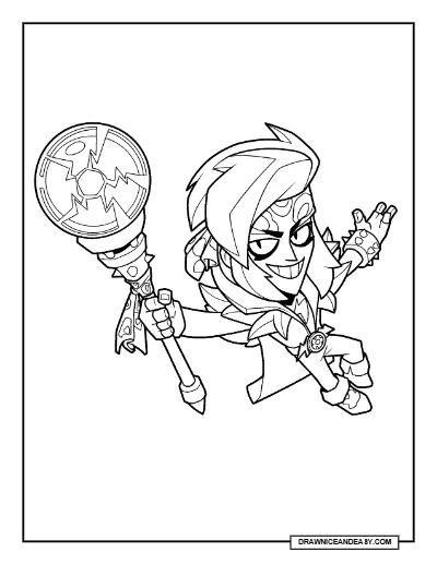 Leon Brawl Stars Coloring Page – Free PDF coloring page preview