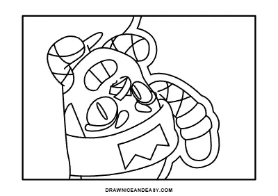 Mina Icon Brawl Stars Coloring Page – Free PDF coloring page preview