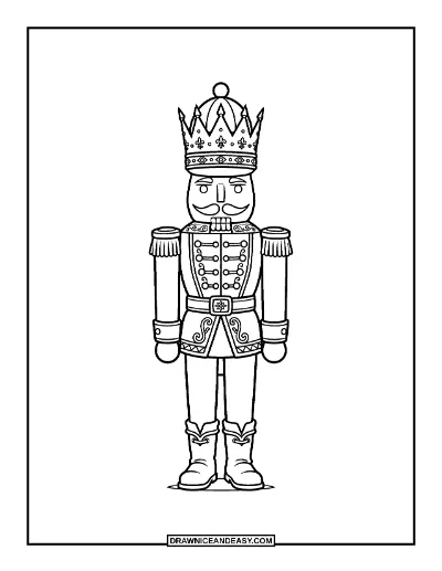 Nutcracker Soldier Coloring Page coloring page preview