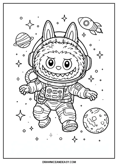 Printable Labubu Coloring Page – Free PDF coloring page preview