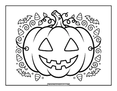 Pumpkin Mask Coloring Page coloring page preview