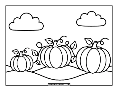 Pumpkin Patch Coloring Page coloring page preview