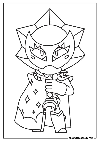 Sirius Brawl Stars Coloring Page – Free PDF coloring page preview
