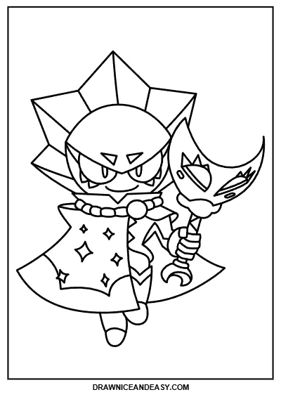 Sirius Brawl Stars Pose Coloring Page – Free PDF coloring page preview