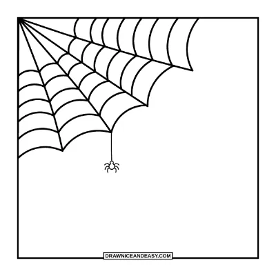 Spiderweb Corner Coloring Page coloring page preview