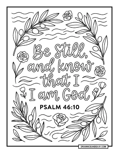 Vibe-Matched Bible Verse Coloring Page for Spiritual Reflection Coloring Page – Free PDF coloring page preview
