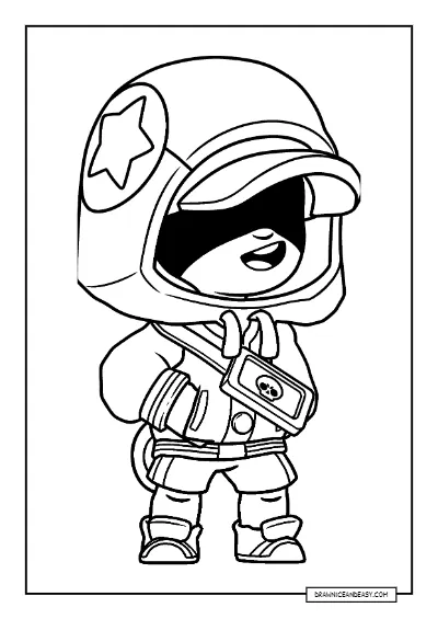 World Finals Leon Brawl Stars Coloring Page – Free PDF coloring page preview